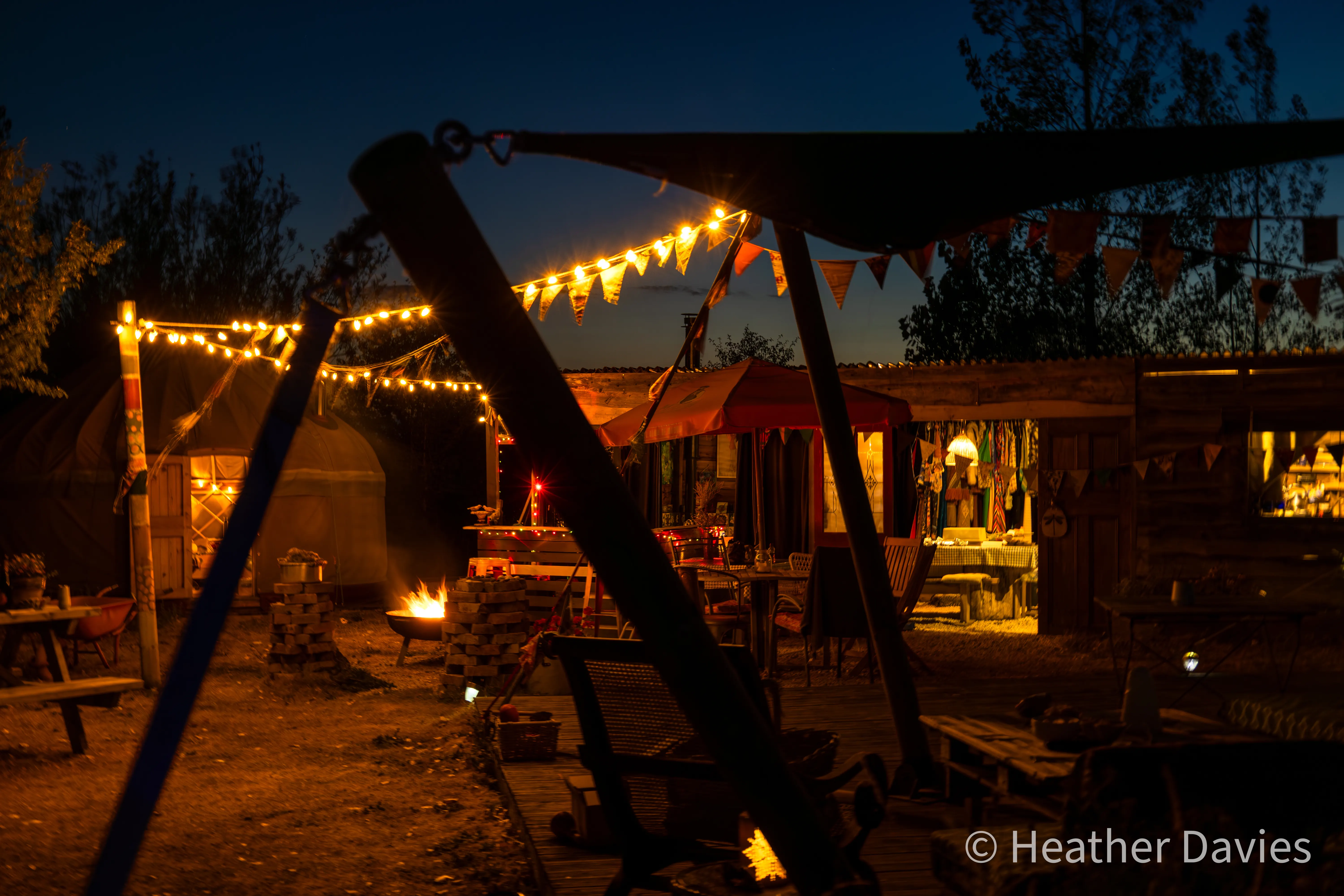 Friends celebrating together at The Oxford Yurt