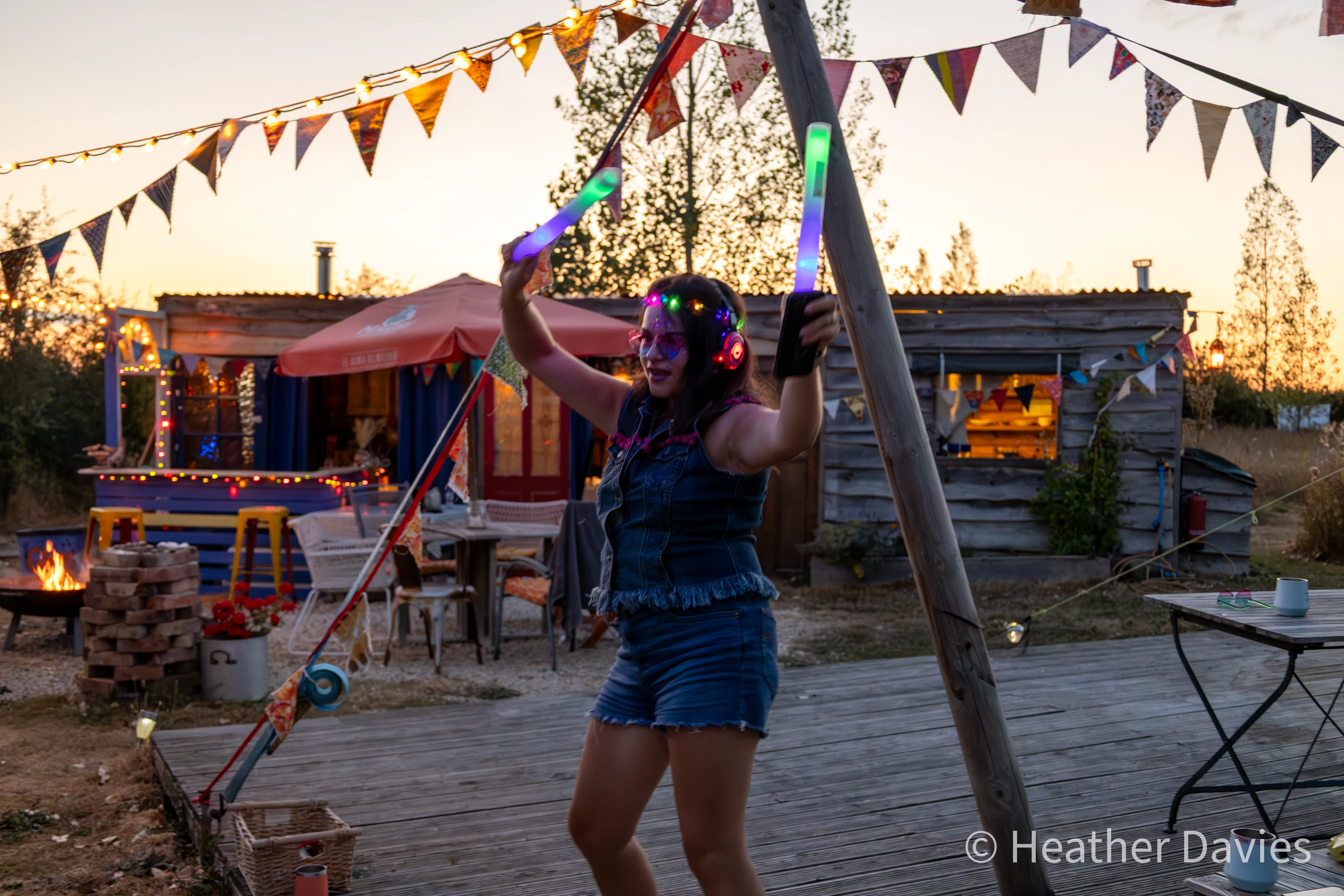A joyful moment during Bec's 40th birthday party