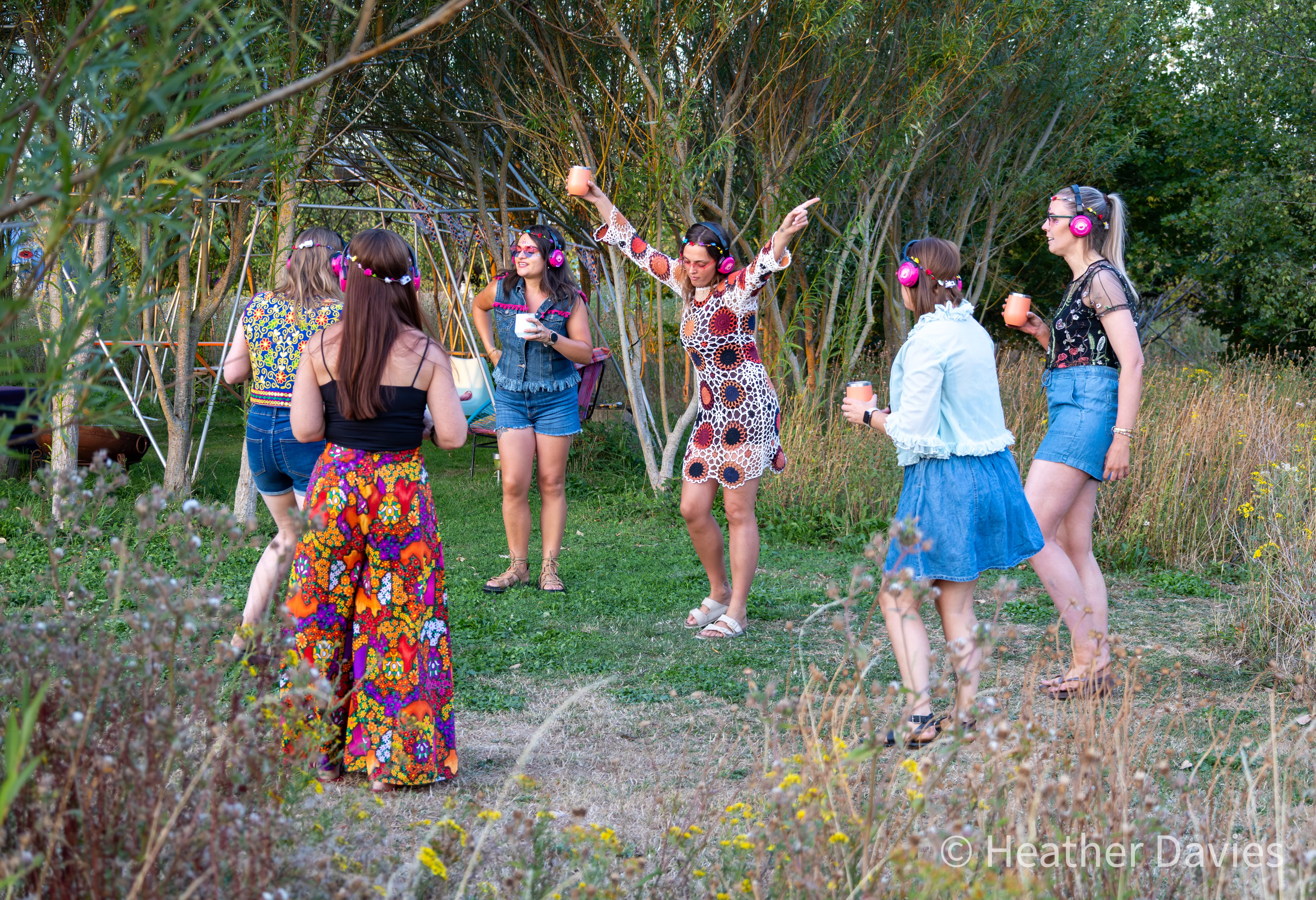 Friends sharing a moment at Bec's birthday celebration