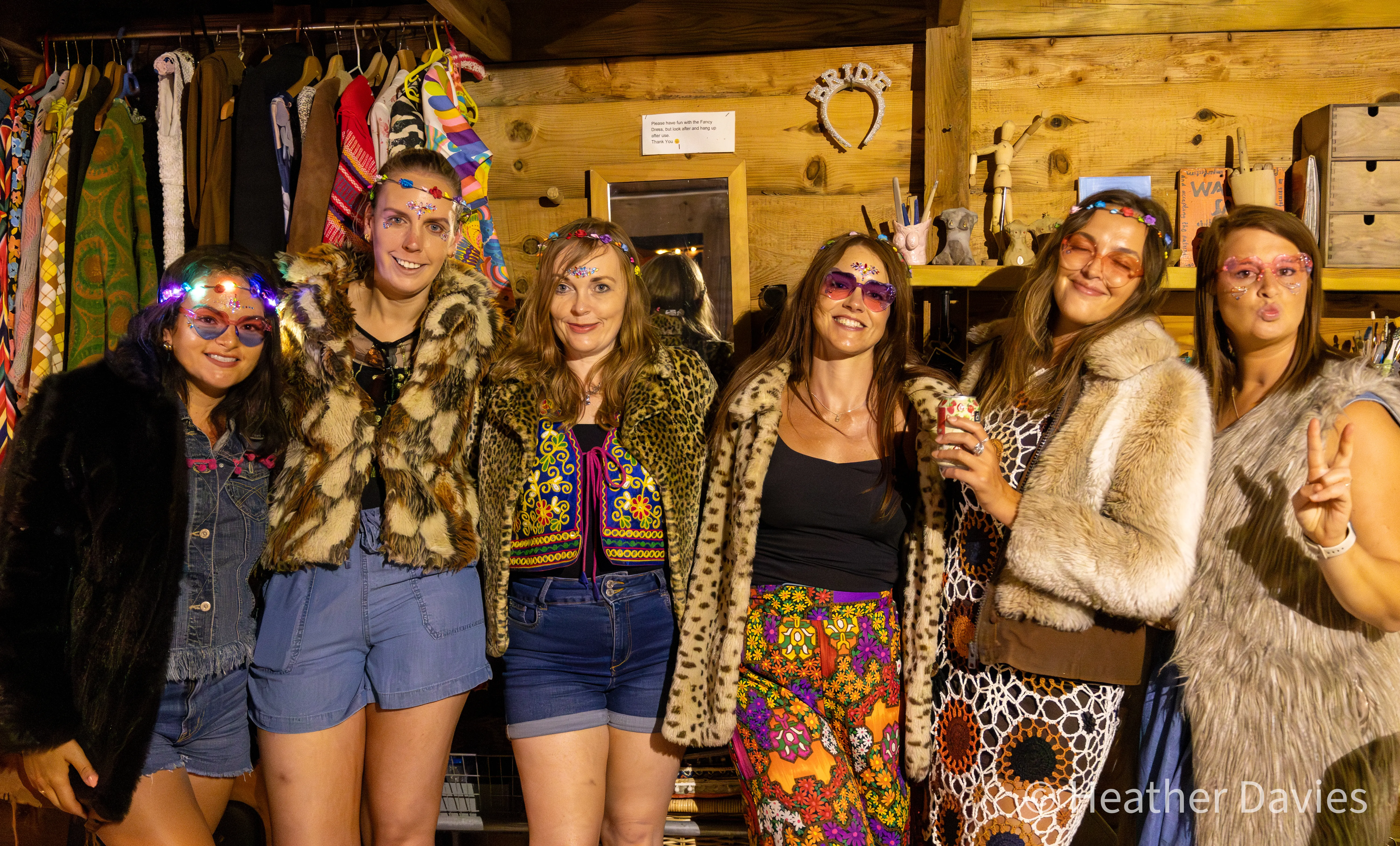 A group of friends dressed up for Bec's 40th birthday celebration
